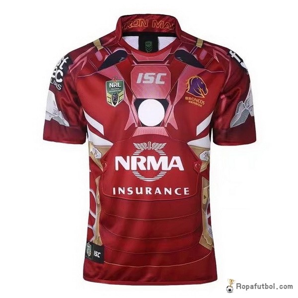 Camiseta Rugby Brisbane Broncos Hombre de Acero 2017 Rojo